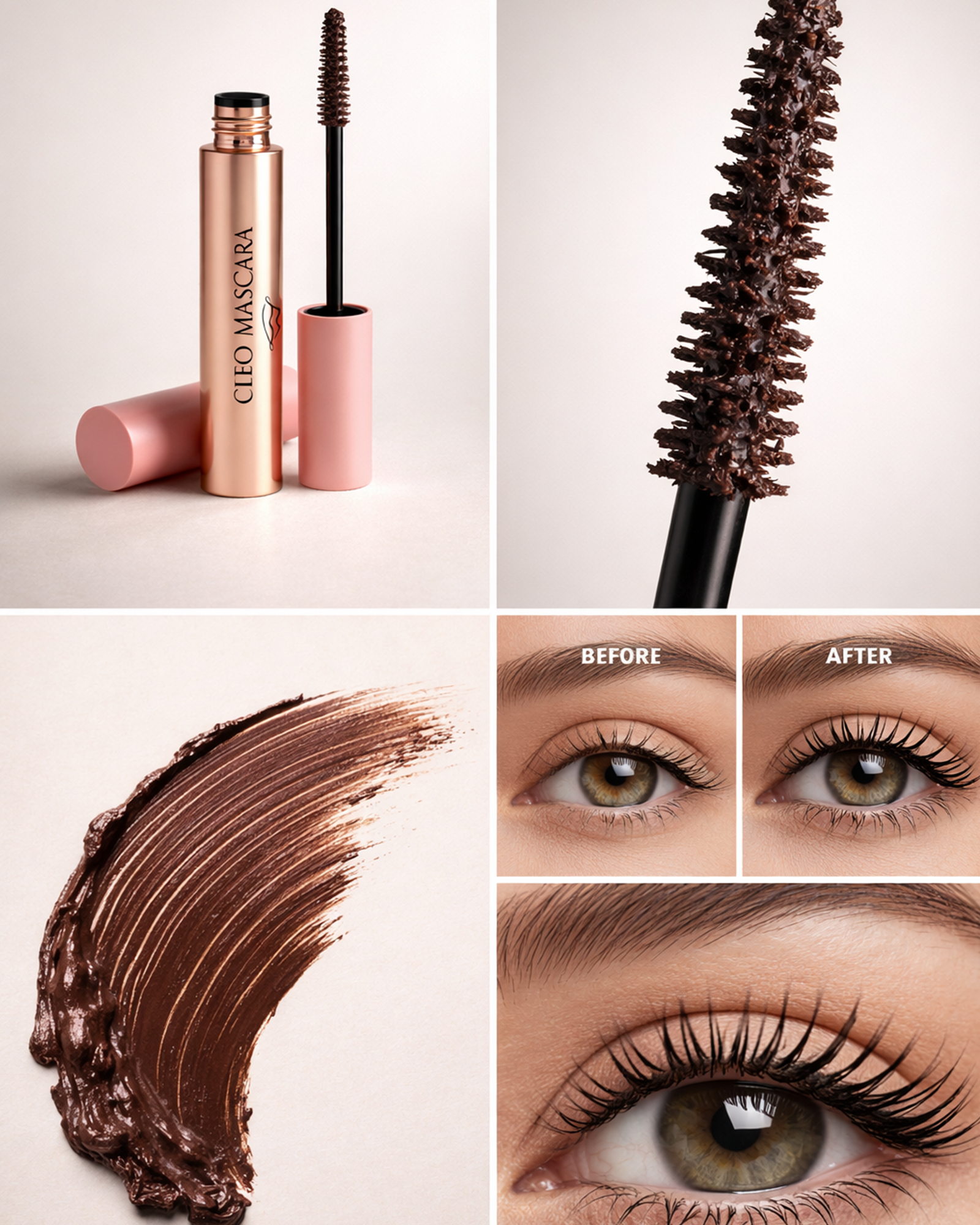 מסקרת ריסים טלסקופית – Espresso Brown (חום אספרסו)