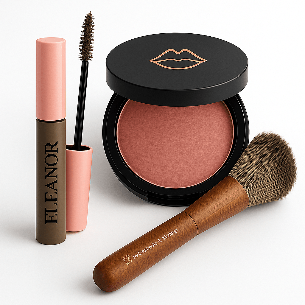 מסקרת גבות Eleanor + סומק Sarah + מברשת מקצועית מס’ 3 - Be La Belle CosmeticsBe La Belle Cosmetics