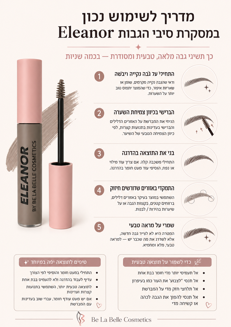 מדריך שימוש נכון במסקרת סיבי שיער Eleanor